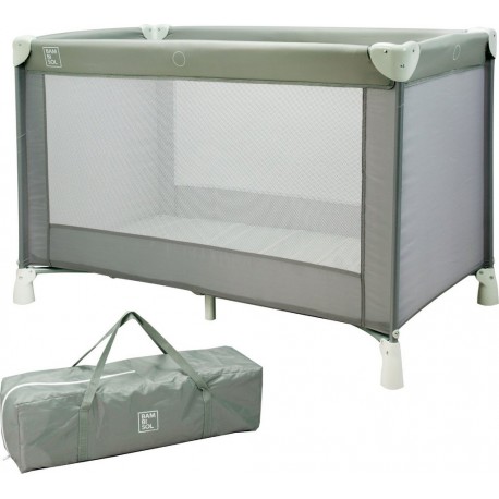 NC Bambisol Lit Parapluie Bébé | 120 X 60cm, Sac De Voyage | Gris