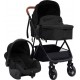 NC Poussette Pour Bébé 3-en-1 Anthracite Et Noir Acier Vidaxl