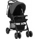 Poussette Pour Bébé 2-en-1 Gris Foncé Et Noir Acier Vidaxl