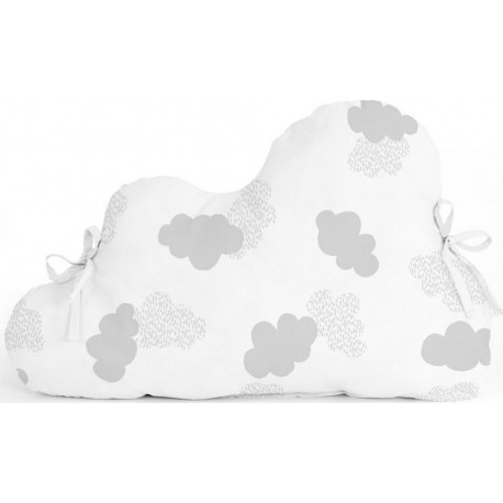 NC Protection Du Berceau Happyfriday Basic Kids Clouds Gris 60 X 40 Cm