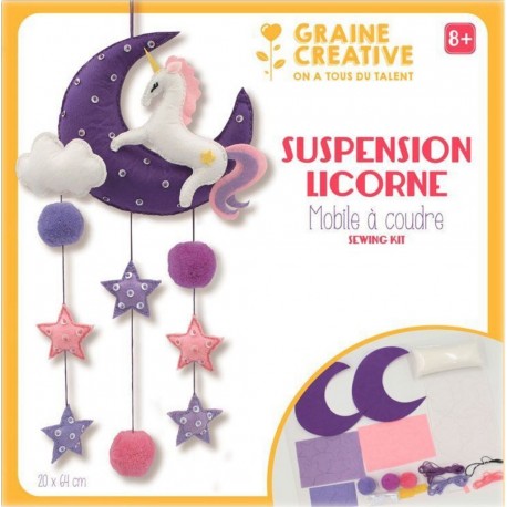 NC Je Fabrique Mon Mobile Bébé Licorne Coffret Diy