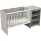 NC Lit Combiné Baby Price Up 120x60 Cm Evolutif En 90x190 Avec Étageres Décor Chene Silex