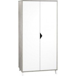 NC Babyprice Scandi Gris Armoire 2 Portes