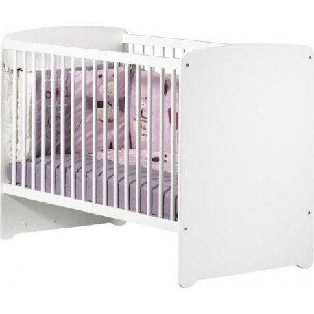 Baby Price Lit Bébé 120x60 3 Positions Blanc New Basic