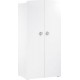 NC Baby Price Armoire Chambre Bébé 2 Portes Boutons Étoile Gris New Basic