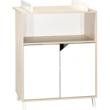 NC Babyprice Scandi Naturel Commode 2 Portes Et 1 Niche