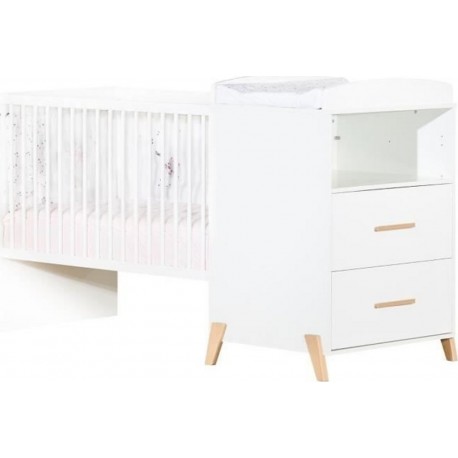 NC Babyprice Joy Naturel Lit Combiné Evolutif 120x60 En 90x190