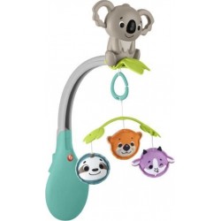 Fisher-price Mobile Animaux 3 En 1 Pour Berceaux Et Poussettes Avec Jouet Transportab