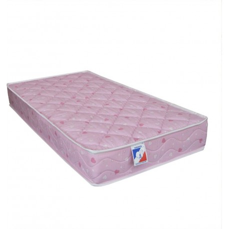 NC Matelas Bébé 100% Coton Mousse Rose 60x120