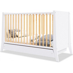 Lit Bébé Évolutif Avec Tiroir Timeo 60x120 Cm (matelas Non Inclus)