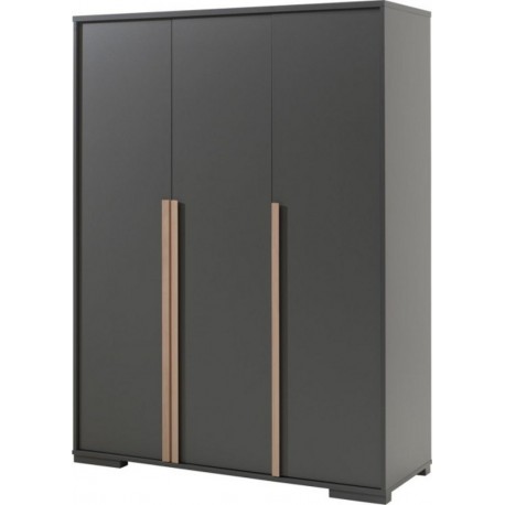 NC Armoire 3 Portes london 195cm Gris Anthracite