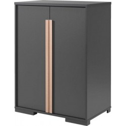 NC Armoire 2 Portes london 116cm Anthracite