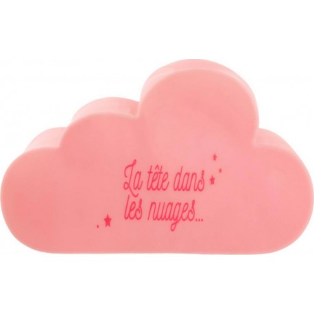 NC Veilleuse Enfant À Poser nuage 25cm Rose