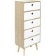 Chiffonnier Enfant star 91cm Blanc & Beige