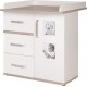 ROBA Commode Moritz – Incl. table à langer – 2 cadres photo – Blanc / Décor orme