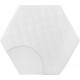 ROBA Matelas pour parc bébé hexagonal – Blanc matelassé –L 112 x P 97 x H 4cm