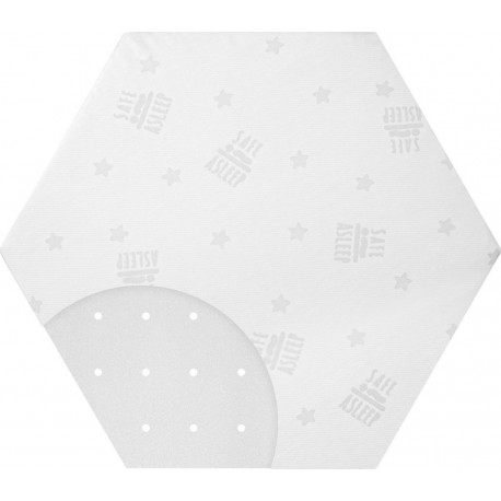 ROBA Matelas pour parc bébé safe asleep® – Hexagonal – Avec housse jacquard