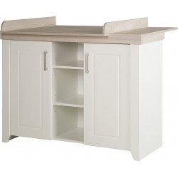 ROBA Commode Felicia – Avec table à langer – Au style maison de campagne – Blanc