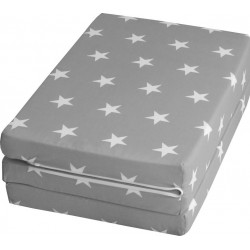 ROBA Matelas de voyage Little Stars – 60 x 120 – Pliable – Incl. sac de transport