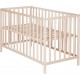 ROBA Lit Bébé Cosi 60 x 120cm Bois Hêtre Massif Réglable en Hauteur 3 Niveaux