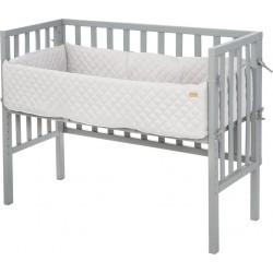 ROBA Lit cododo roba Style 2en1 – Incl. matelas, tour et barrière de lit – Gris