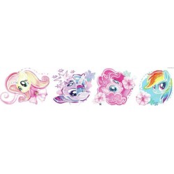 Stickers Repositionnables My Little Pony Le Film Aquarelle 1 Planche De 21.9 X 92.7 Cm