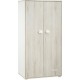 NC Babyprice Armoire Chambre Bébé Smile Hetre Cendré 2 Portes