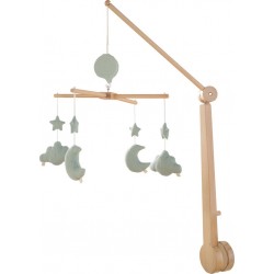 NC Mobile Musical Bébé En Bois Avec 4 Jouets