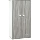 NC Babyprice Armoire Chambre Bébé Smile Chene Silex 2 Portes