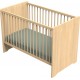 NC Lit Bébé 120 X 60 Avec Têtes De Lit Arrondies En Bois Décor Chêne Miel