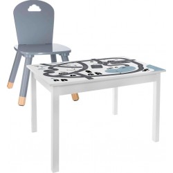 NC Ensemble De Table Circuit Enfant Décoré + Tapis Assorti