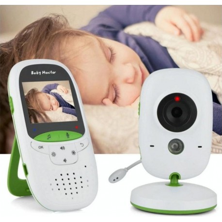 Babyphone Camera Sans Fil Avec Vision Nocturne Et Parle-retour Blanc Yonis