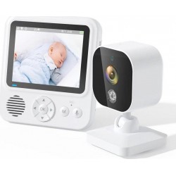 NC Babyphone Camera Sans Fil Vision Nocturne Écran 2.8 Pouces Audio Bidirectionnel Eu Pl