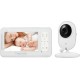 NC Babyphone Camera Écran 4.3 Pouces Vision Nocturne Intercom Température Berceuses Eu P