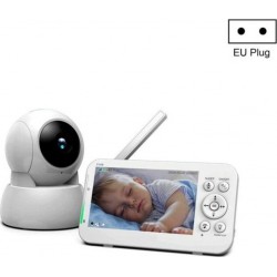 NC Babyphone Camera Vision Nocturne Intercom Bidirectionnel Écran 5 Pouces Eu Plug Yonis