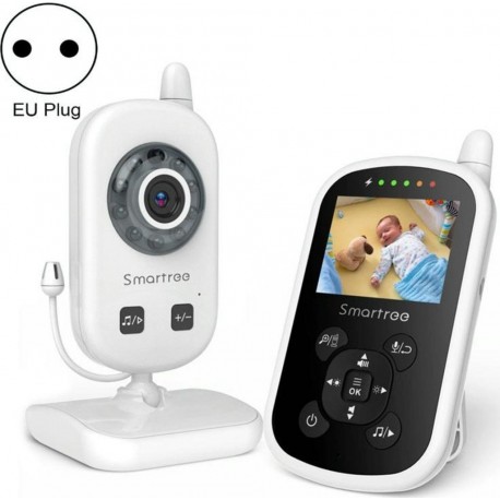 NC Babyphone Camera Écran 2.4 Pouces Vision Nocturne Audio Bidirectionnel Température Yo