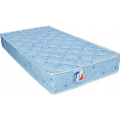 NC Matelas Bébé 100% Coton Mousse Ferme Bleu 90x190