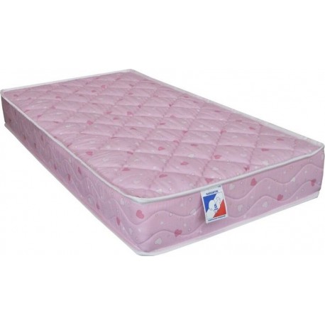 NC Matelas Bébé 100% Coton Mousse Ferme Rose 90x190