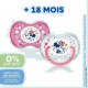 NC Dodie Sucettes Lot De 3 Sucettes Anatomiques Minnie Jour Et Nuit +18 Mois