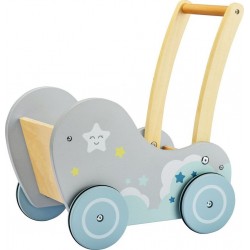 NC Mamabrum Trotteur En Bois Chariot De Marche Bébé Pousse-pousse Caddie 26*30*39 Cm