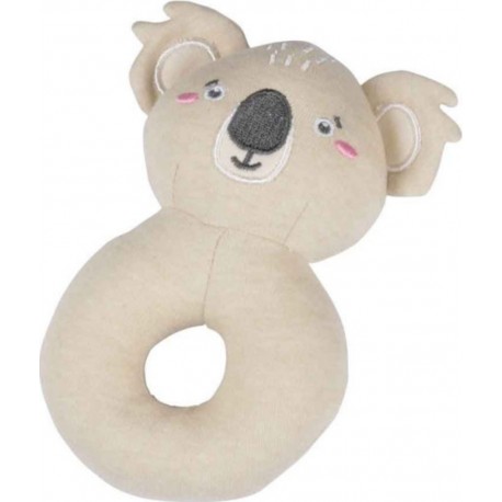 NC Doudou Hochet Rond Bébé koala 14cm Naturel