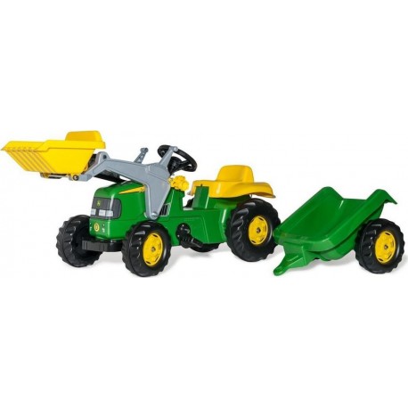 NC Tracteur A Pedales + Remorque Rollykid John Deere