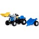 NC Tracteur A Pedales + Remorque Rollykid New Holland