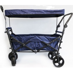 NC Chariot De Transport Premium Xxl Bleu Marine Avec Toit