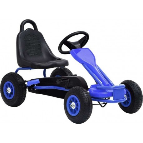 NC Kart À Pédales Avec Pneus Bleu Vidaxl