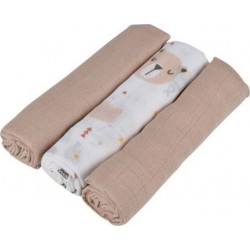 NC Lot De 3 Langes En Coton forêt 70cm Beige