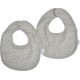 NC Lot De Deux Bavoirs Bebe En Gaze De Coton 22 X 27 Cm Gris