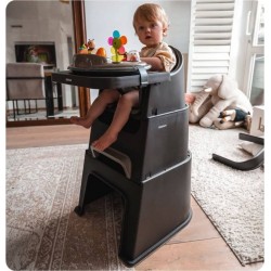 NC Chaise Haute Pour Enfants 5 En 1 Quuby Noir Deryan