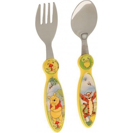 Disney Stor Set De 2 Couverts Winnie L'ourson