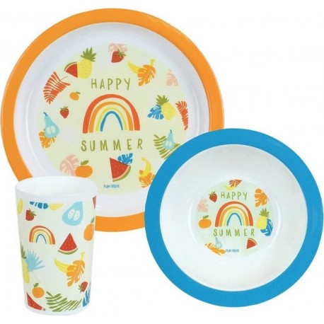 NC Fruity's Ensemble Repas (assiette, Bol, Verre)